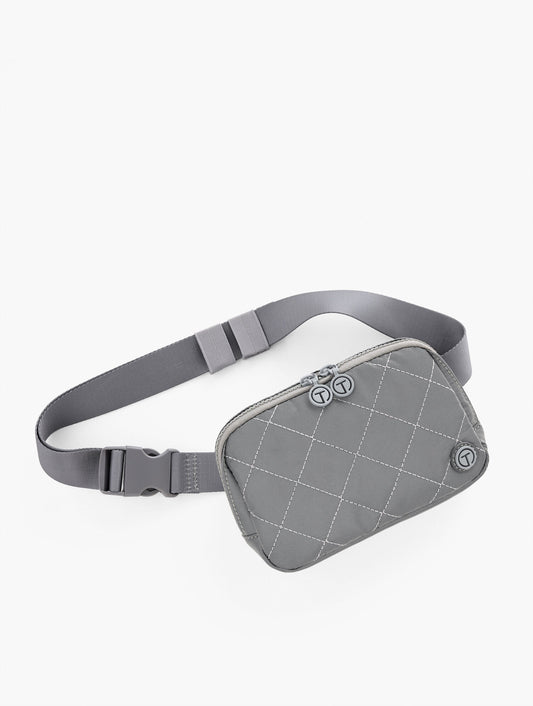 Talbots T BY TALBOTS QUILTED REFLECTIVE NYLON BELT BAG