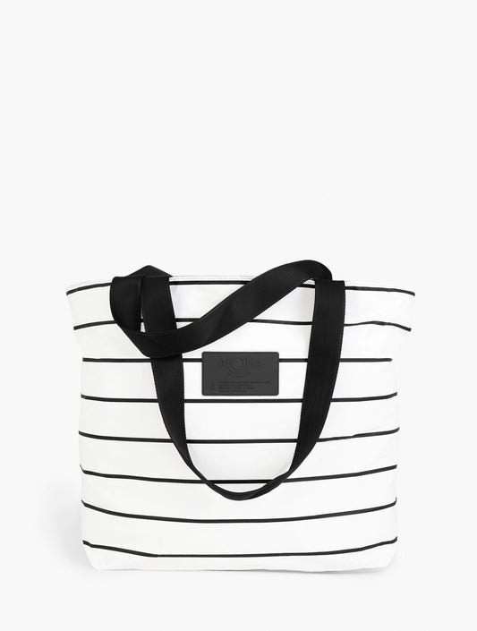 Talbots ALOHA COLLECTION PINSTRIPE DAY TRIPPER TOTE