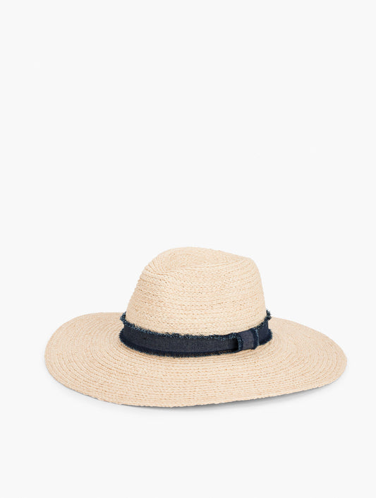 Talbots FRAYED TRIM FLOPPY HAT