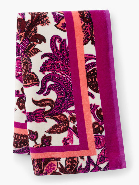 Talbots BALI BLOOMS TERRY TOWEL
