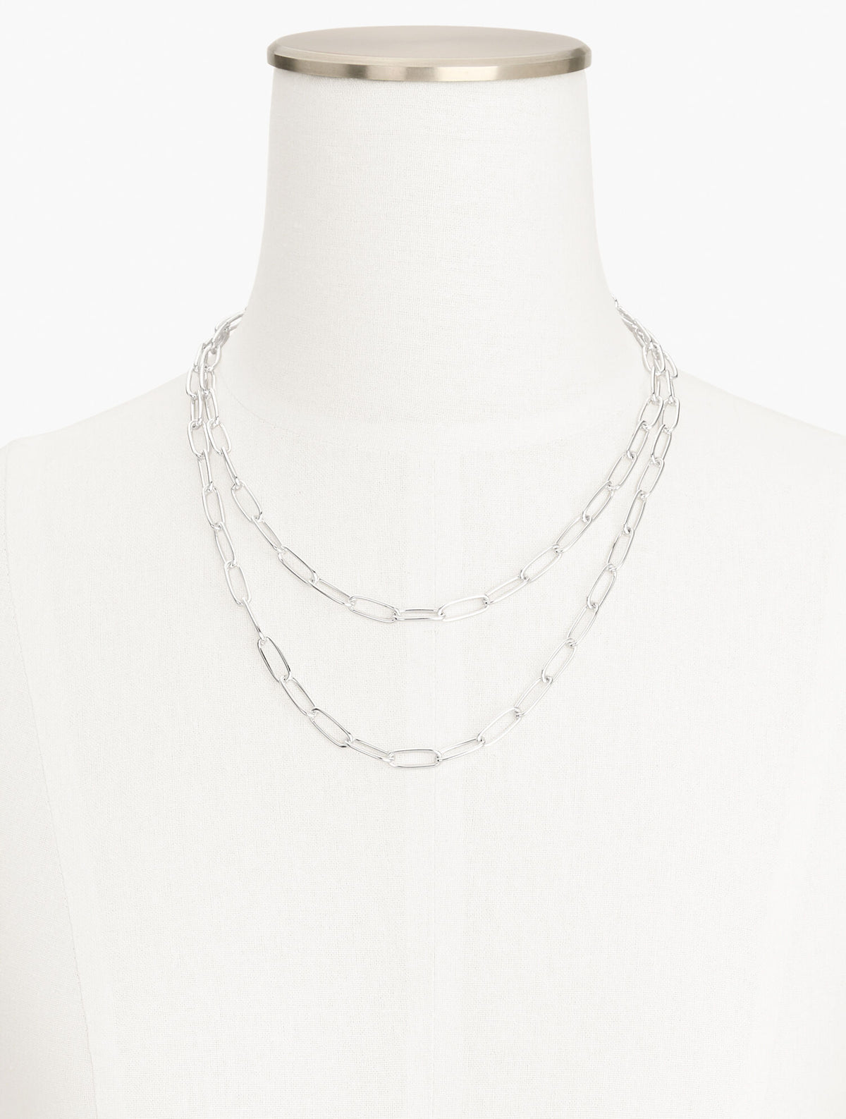 Talbots LAYERED PAPERCLIP LINK NECKLACE
