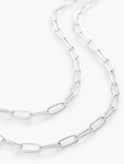 Talbots LAYERED PAPERCLIP LINK NECKLACE