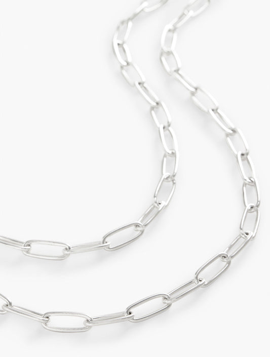 Talbots LAYERED PAPERCLIP LINK NECKLACE