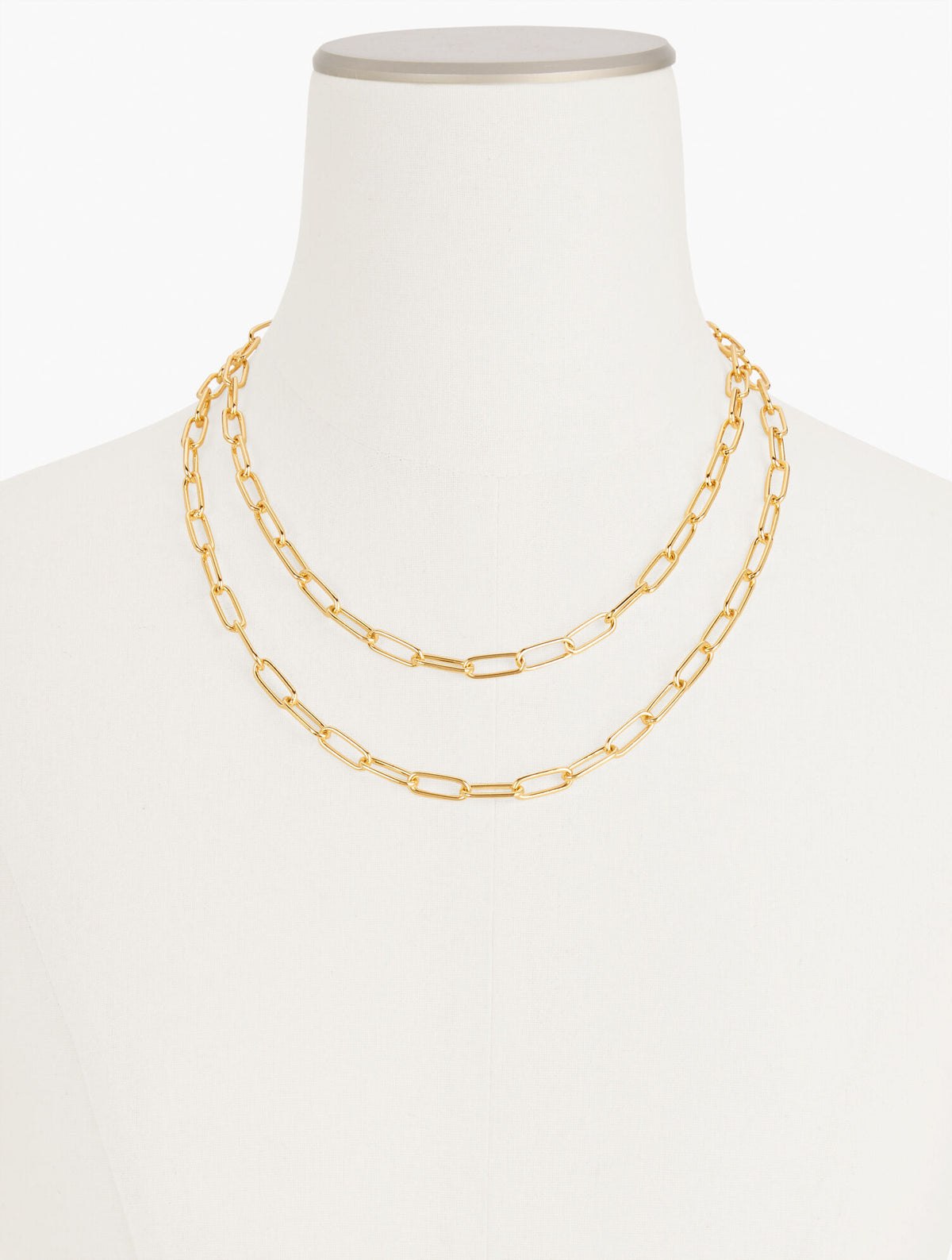 Talbots LAYERED PAPERCLIP LINK NECKLACE