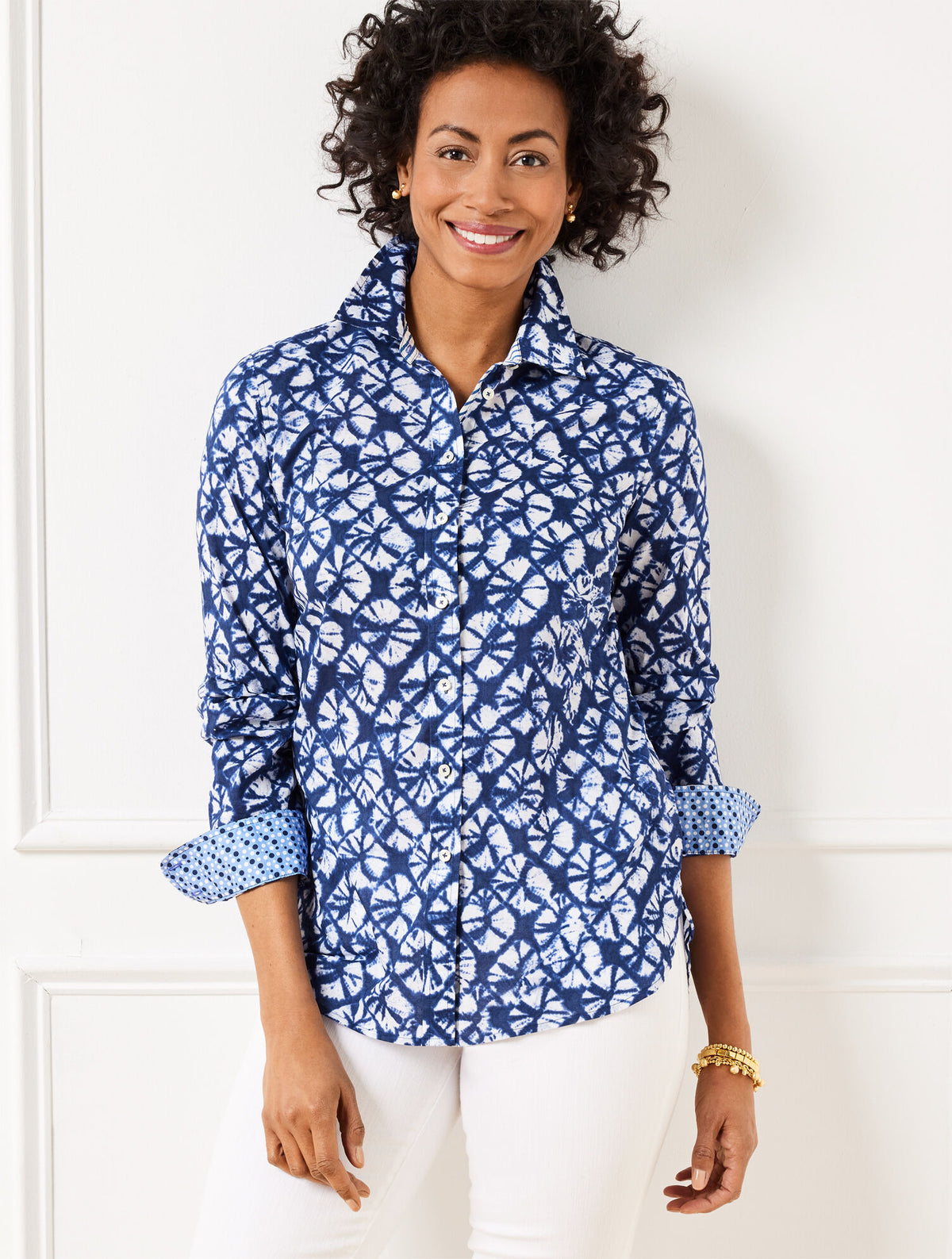 Talbots MODERN CLASSIC SHIRT - BATIK FOULARD