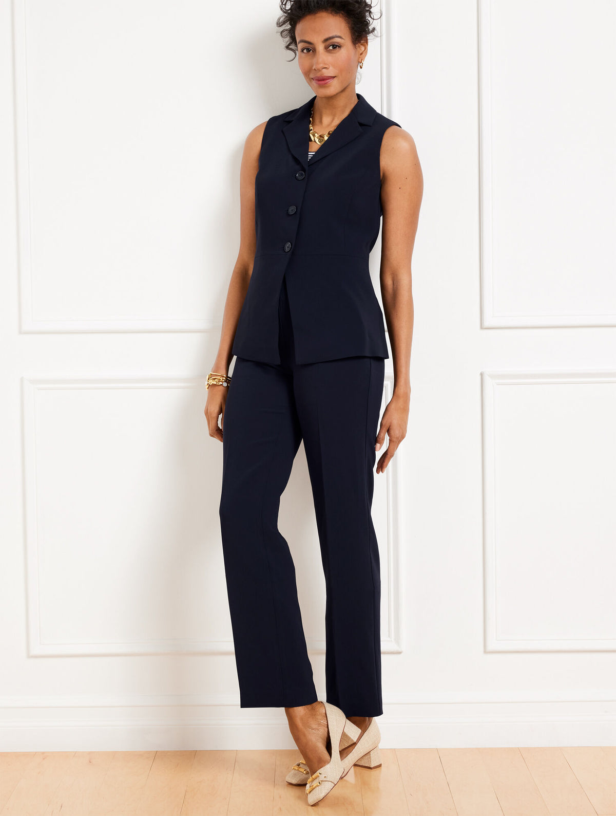 Talbots EASY TRAVEL PEPLUM VEST
