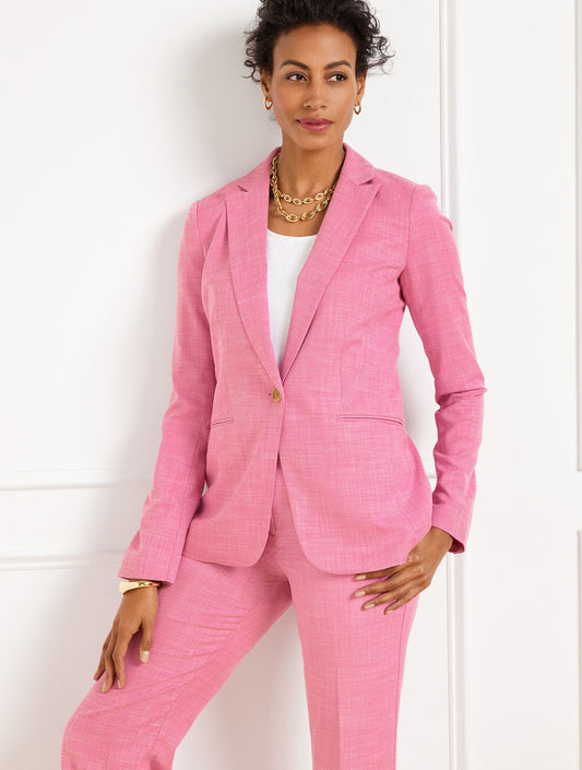Talbots SINGLE BUTTON TWILL BLAZER