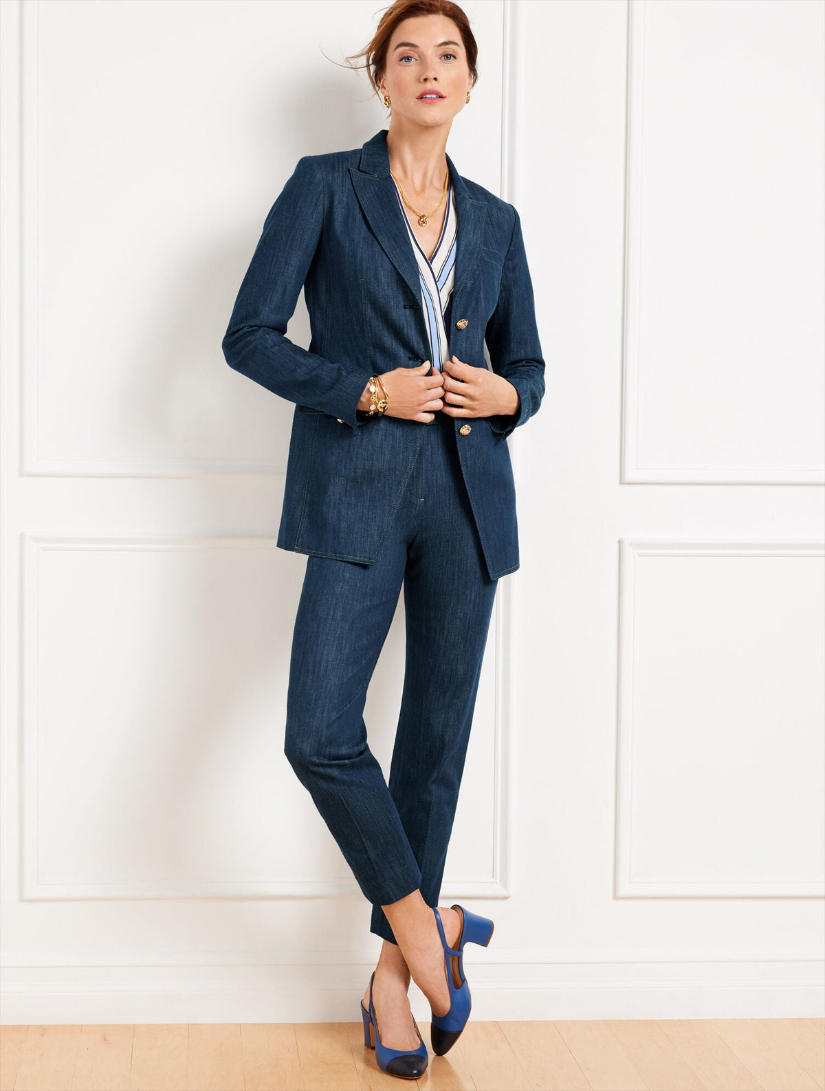 Talbots REFINED DENIM SLIM LEG PANTS