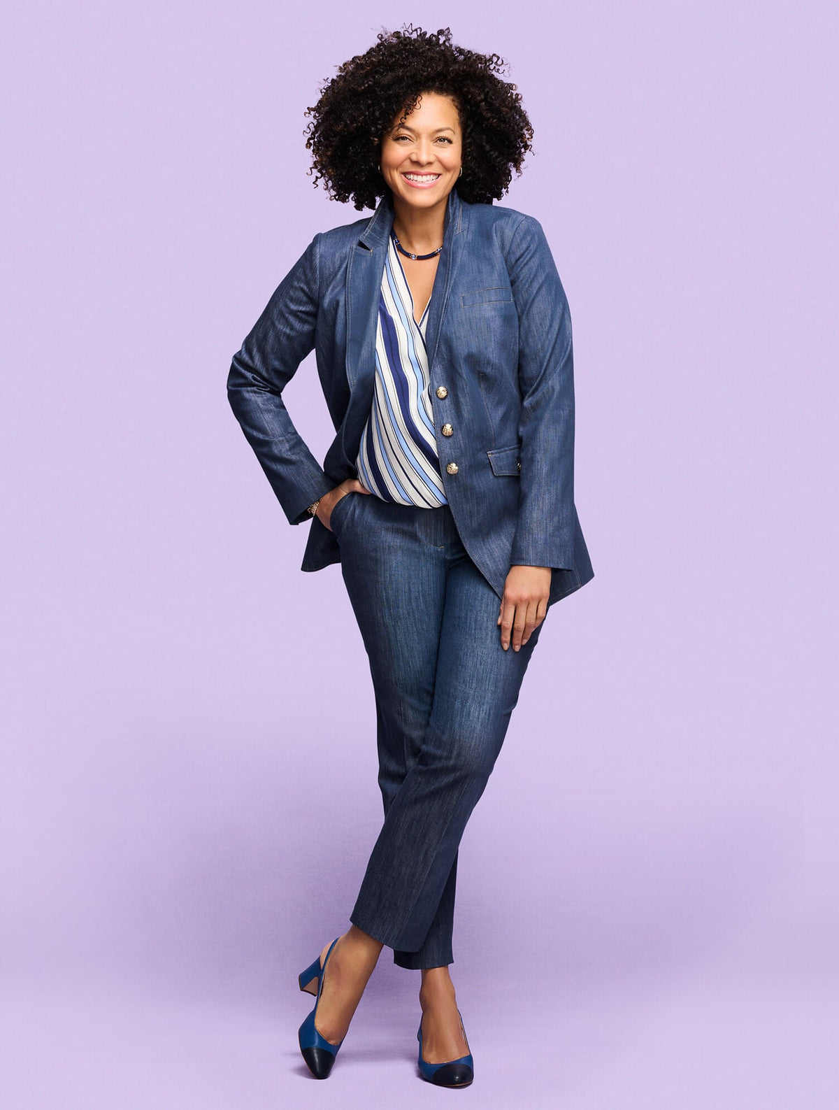 Talbots REFINED DENIM SLIM LEG PANTS