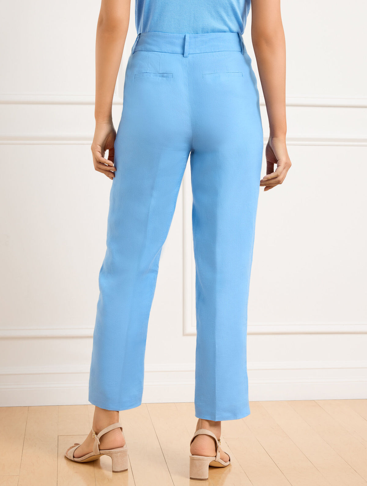 Talbots STRAIGHT ANKLE LEG LINEN PANTS