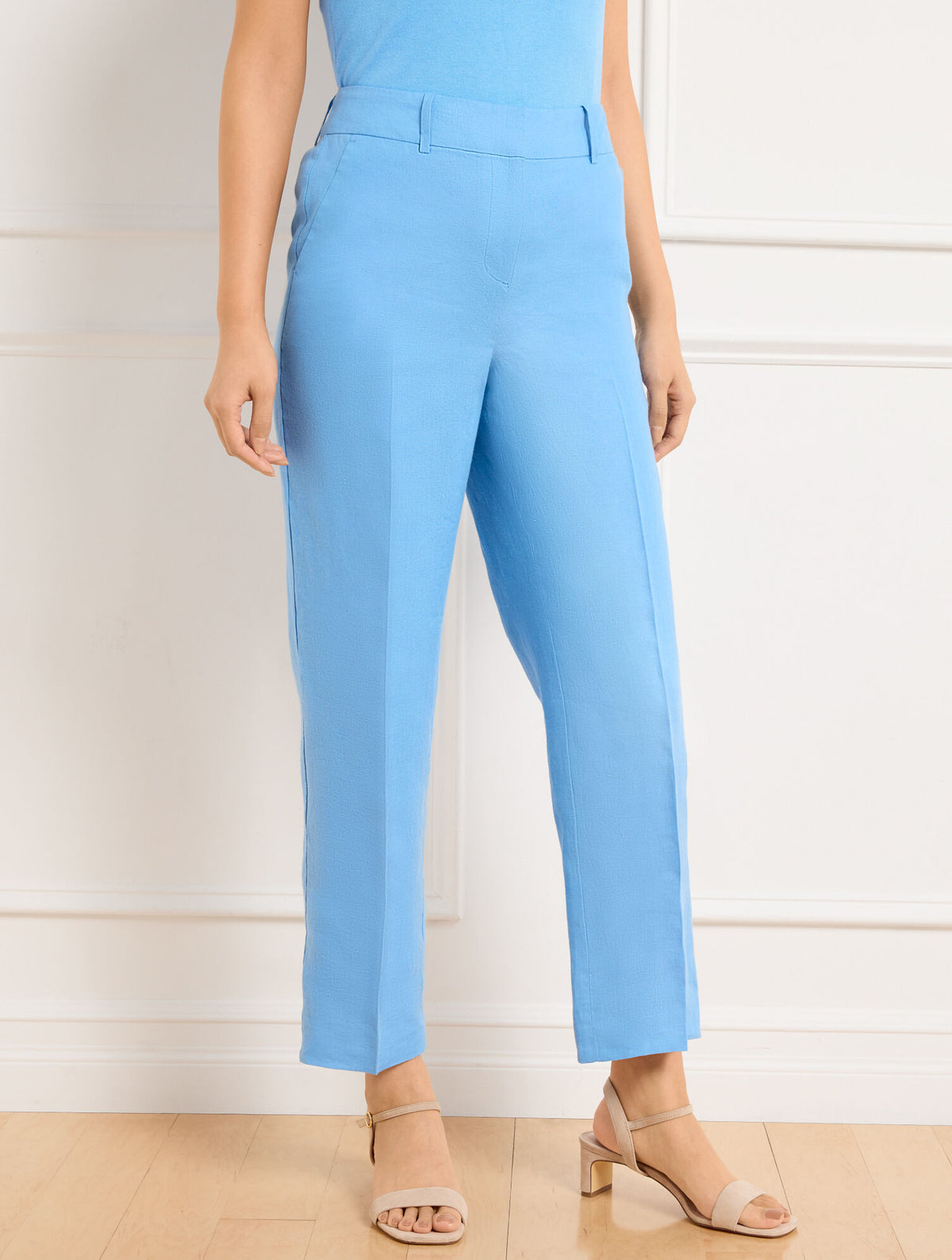 Talbots STRAIGHT ANKLE LEG LINEN PANTS
