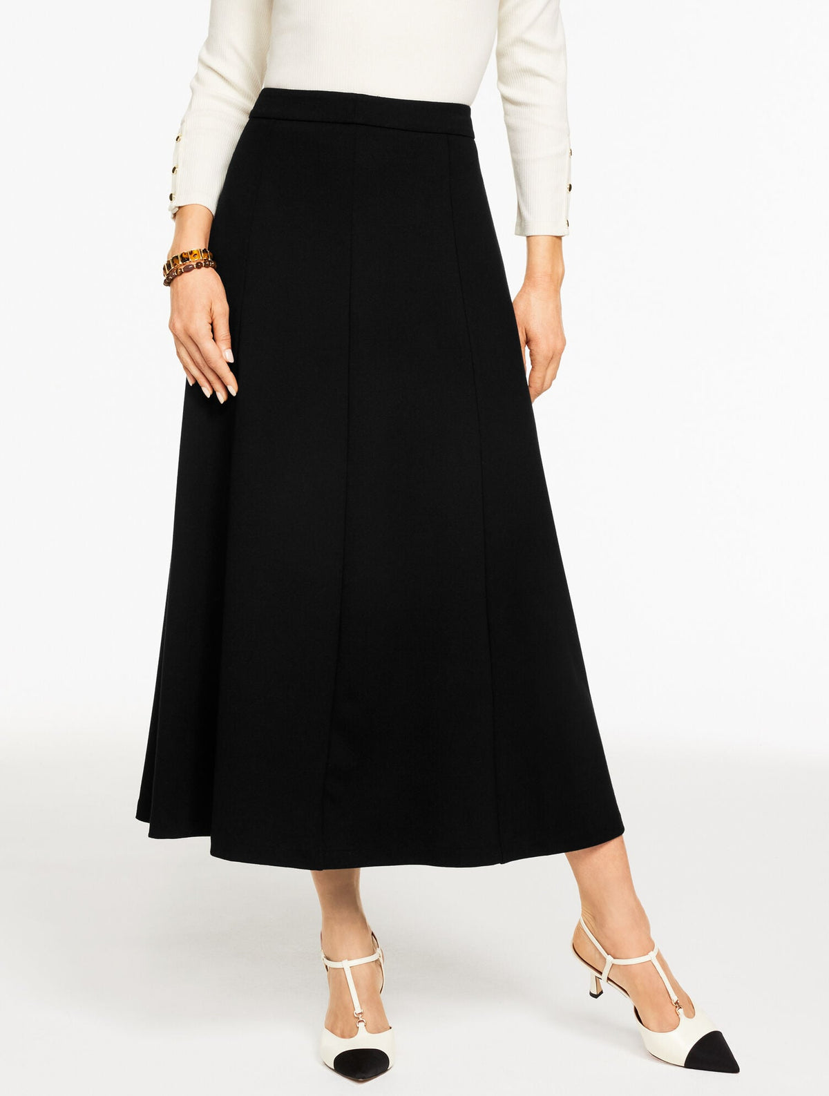 Talbots LUXE PONTE A-LINE MIDI SKIRT