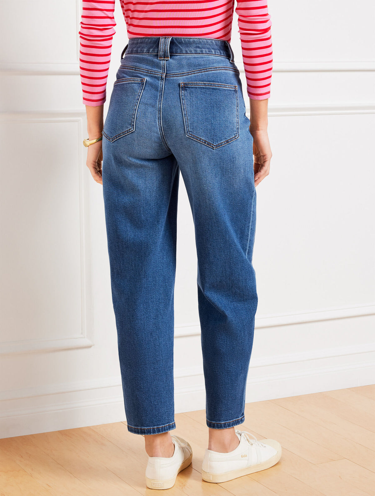 Talbots RELAXED TAPERED BARREL LEG JEANS - QUINN WASH