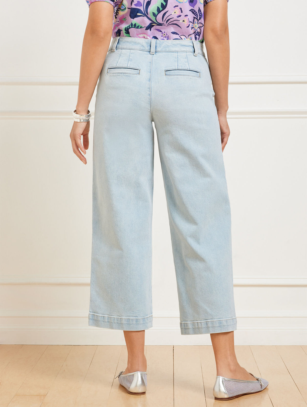 Talbots WIDE CROP JEANS - RHODES WASH