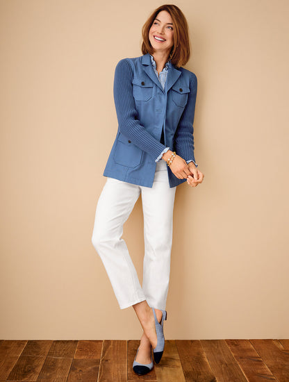 Talbots MID RISE STOVEPIPE STRAIGHT LEG JEANS - WHITE