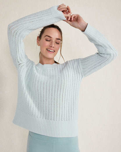 Talbots ORGANIC COTTON OPEN STITCH CREWNECK SWEATER