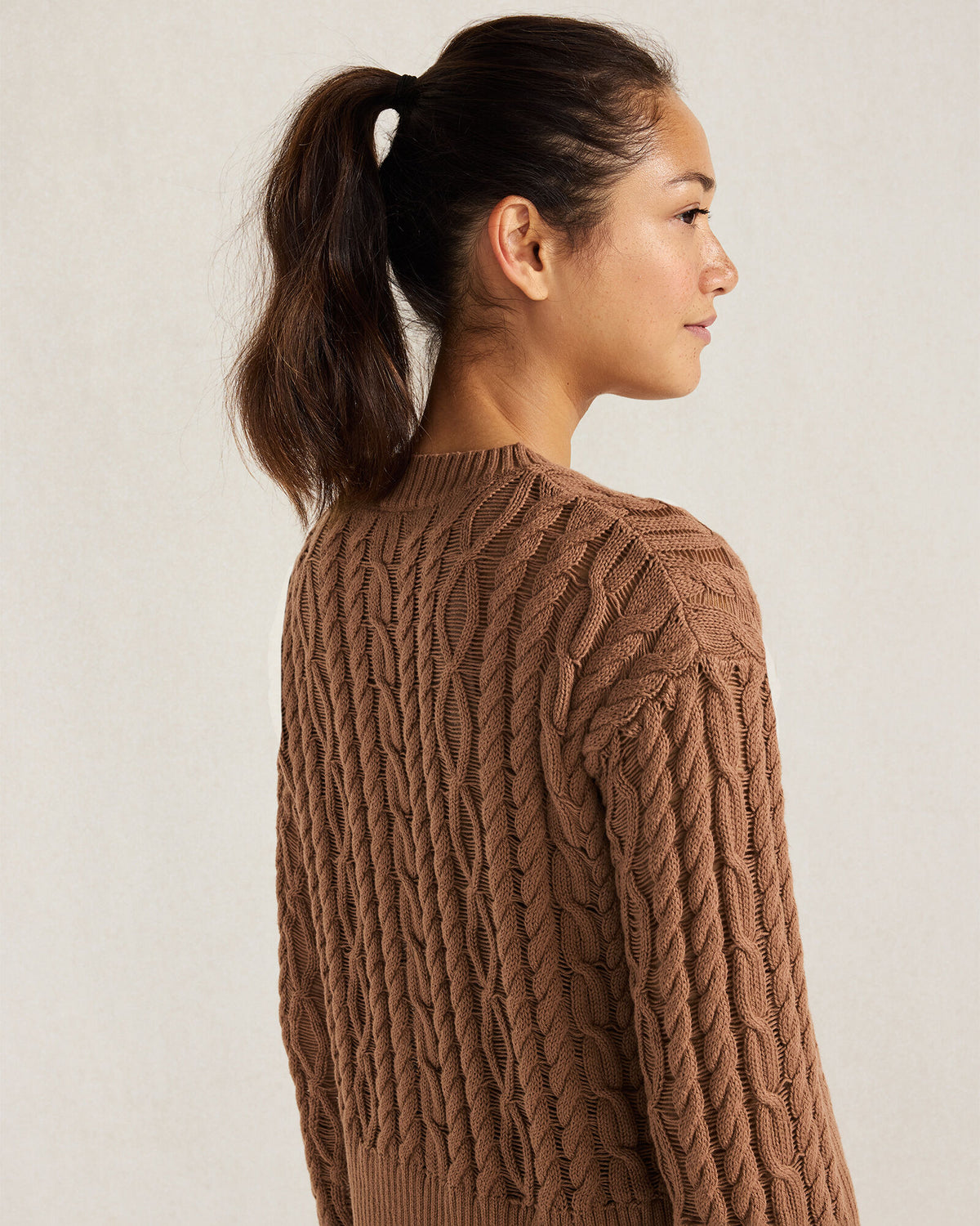 Talbots ORGANIC COTTON CABLE KNIT SWEATER