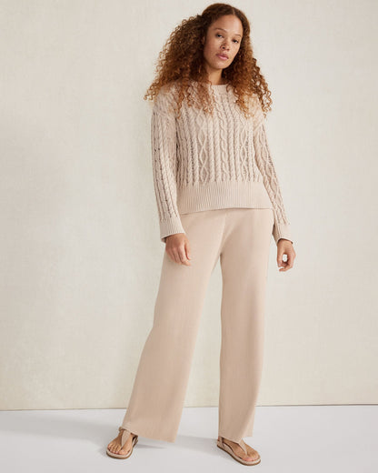 Talbots ORGANIC COTTON CABLE KNIT SWEATER