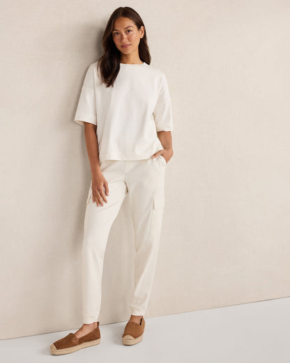 Talbots PLAITED ORGANIC COTTON JERSEY TEE