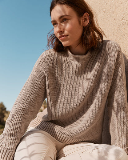 Talbots GARMENT-DYED ORGANIC COTTON ROLLNECK SWEATER