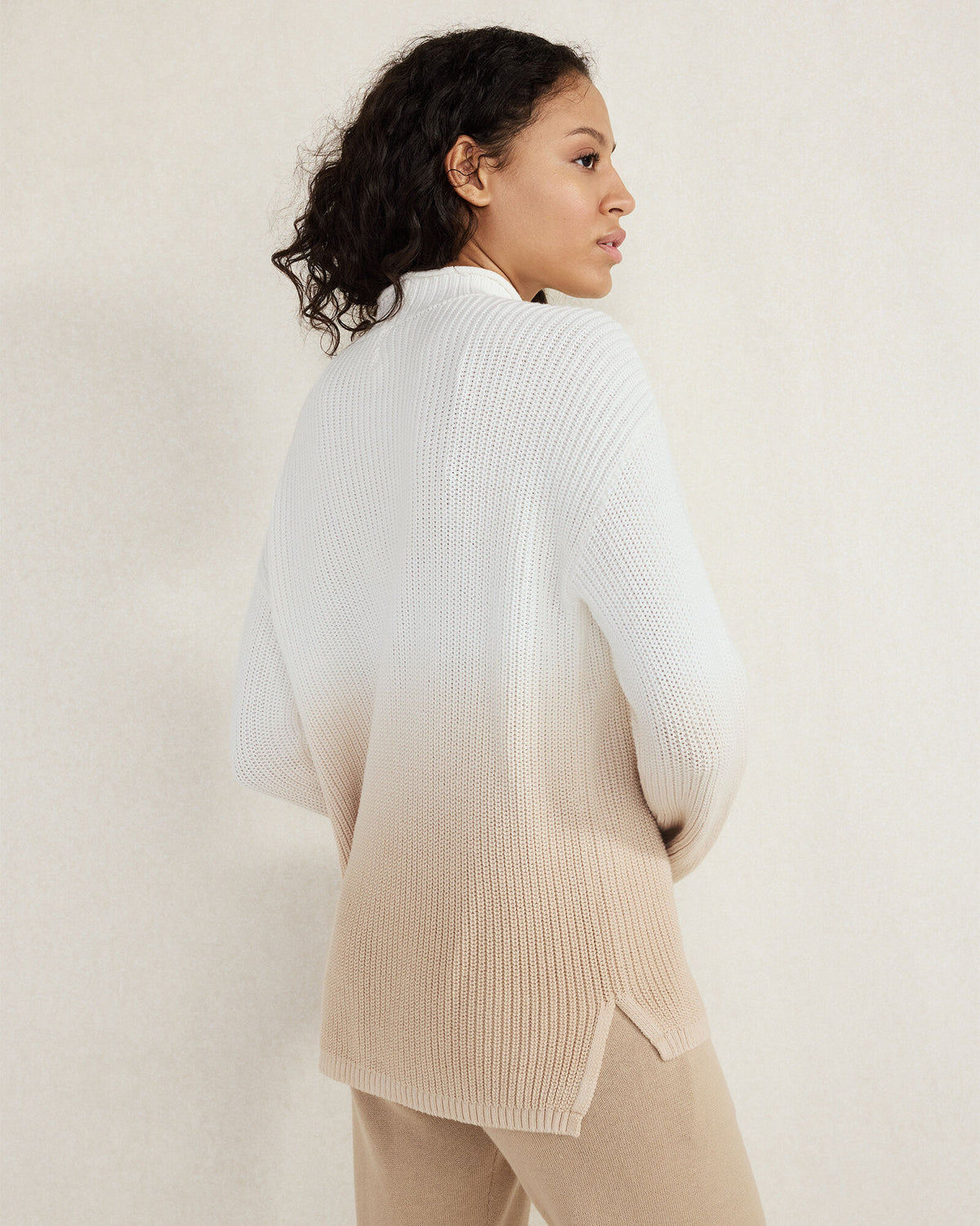 Talbots DIP-DYED ORGANIC COTTON ROLLNECK SWEATER