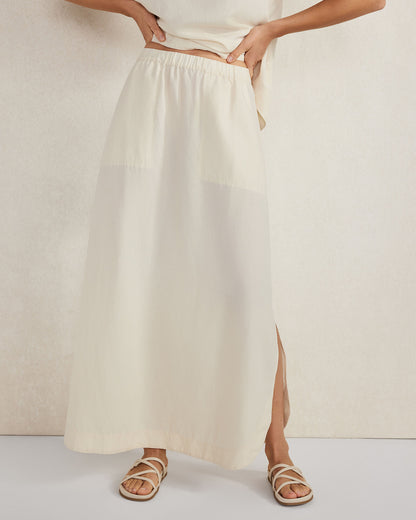 Talbots LINEN BLEND MAXI SHIRTTAIL SKIRT