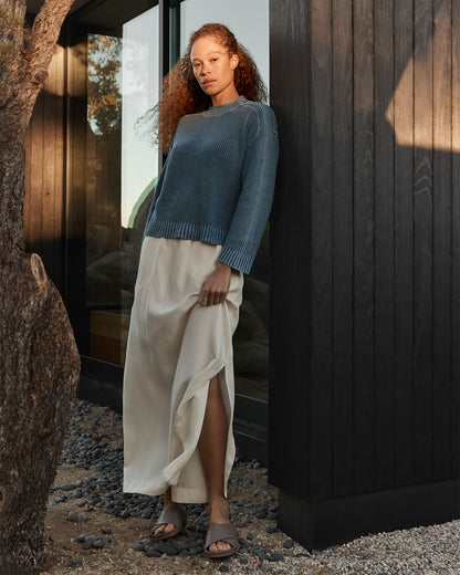 Talbots LINEN BLEND MAXI SHIRTTAIL SKIRT