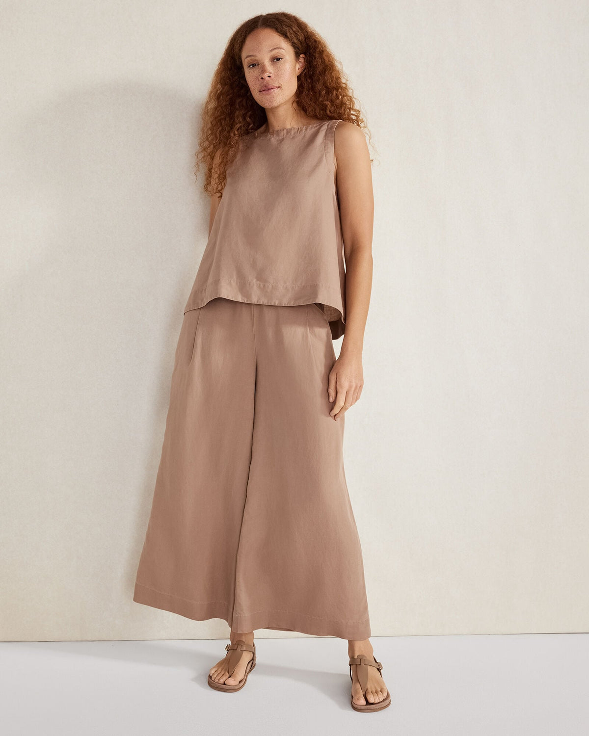Talbots LINEN BLEND BATEAU NECK TOP