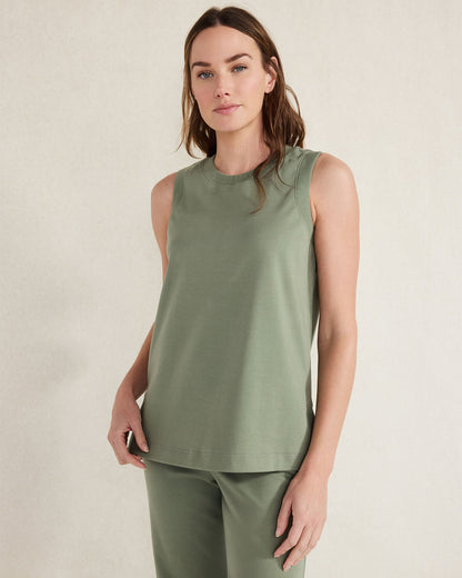 Talbots ORGANIC COTTON INTERLOCK SLEEVELESS TUNIC
