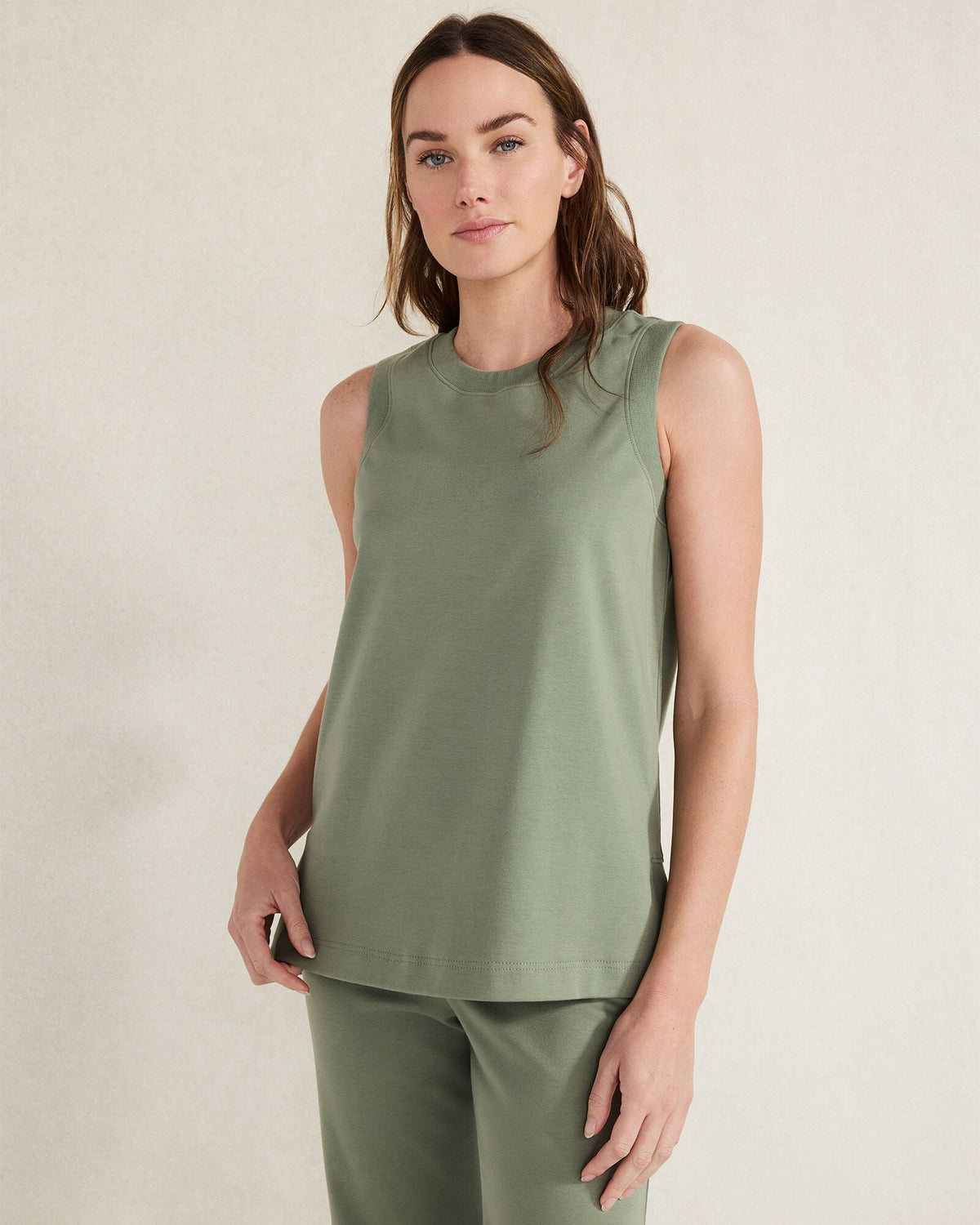 Talbots ORGANIC COTTON INTERLOCK SLEEVELESS TUNIC