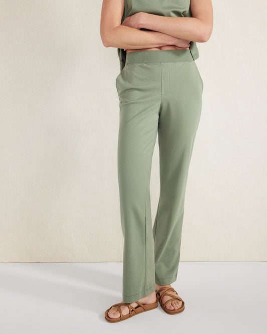 Talbots ORGANIC COTTON INTERLOCK BOOT CUT PANTS