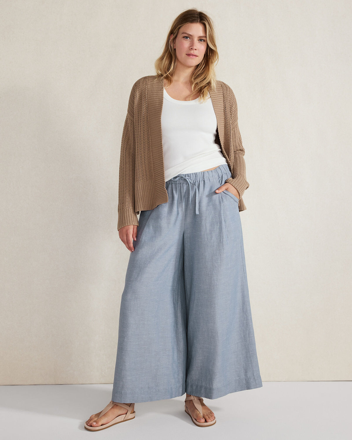 Talbots ORGANIC COTTON OPEN STITCH CARDIGAN