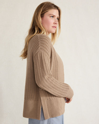 Talbots ORGANIC COTTON OPEN STITCH CARDIGAN
