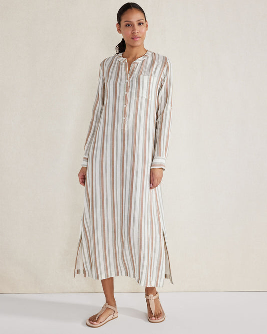 Talbots ORGANIC COTTON GAUZE STRIPED DRESS