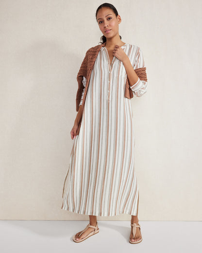 Talbots ORGANIC COTTON GAUZE STRIPED DRESS