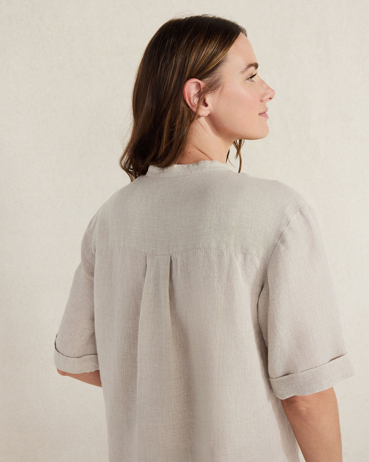 Talbots LINEN CUFF SLEEVE TOP