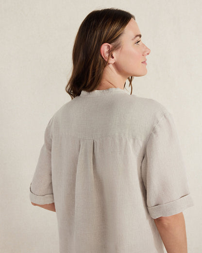 Talbots LINEN CUFF SLEEVE TOP
