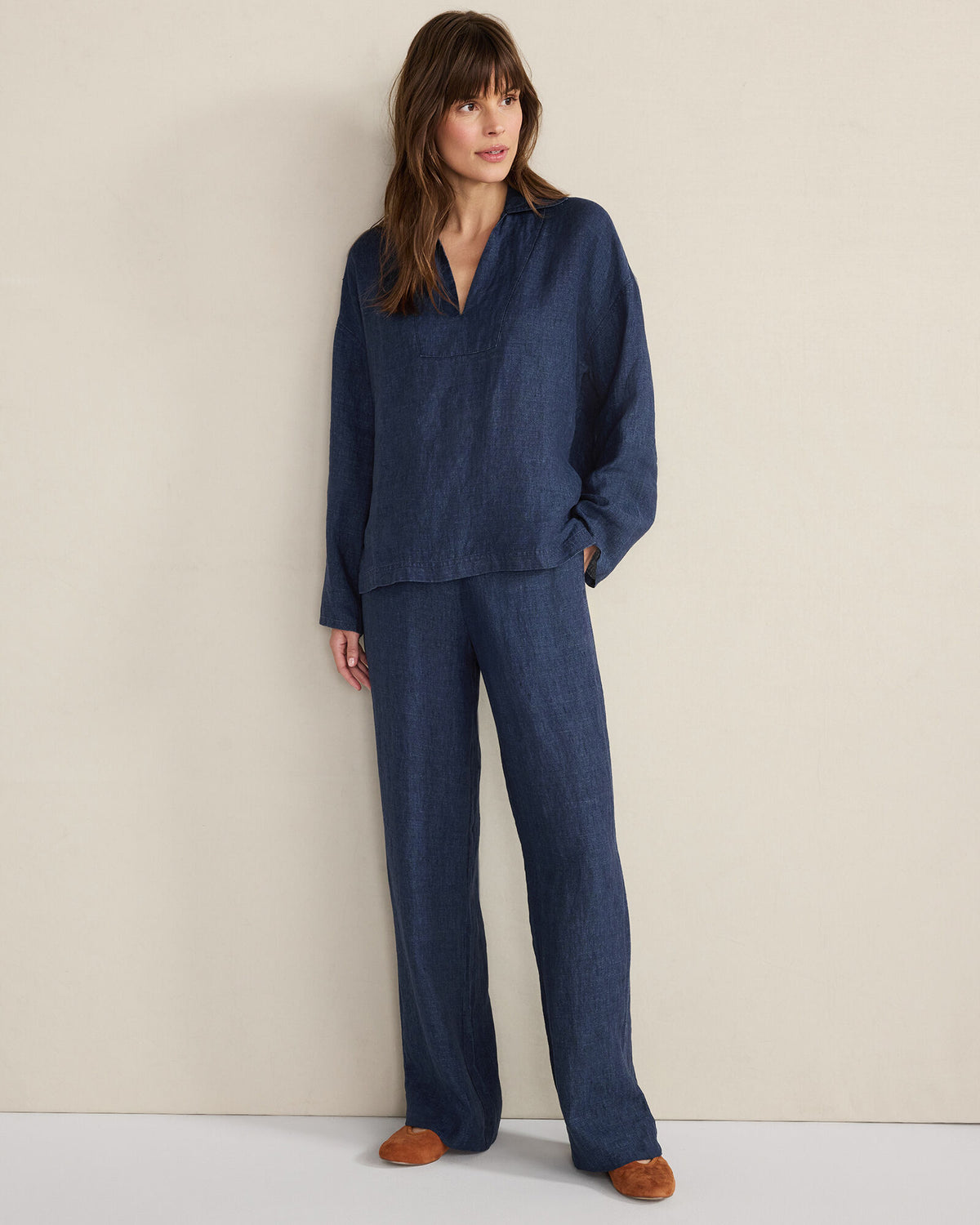 Talbots LINEN STRAIGHT LEG PANTS