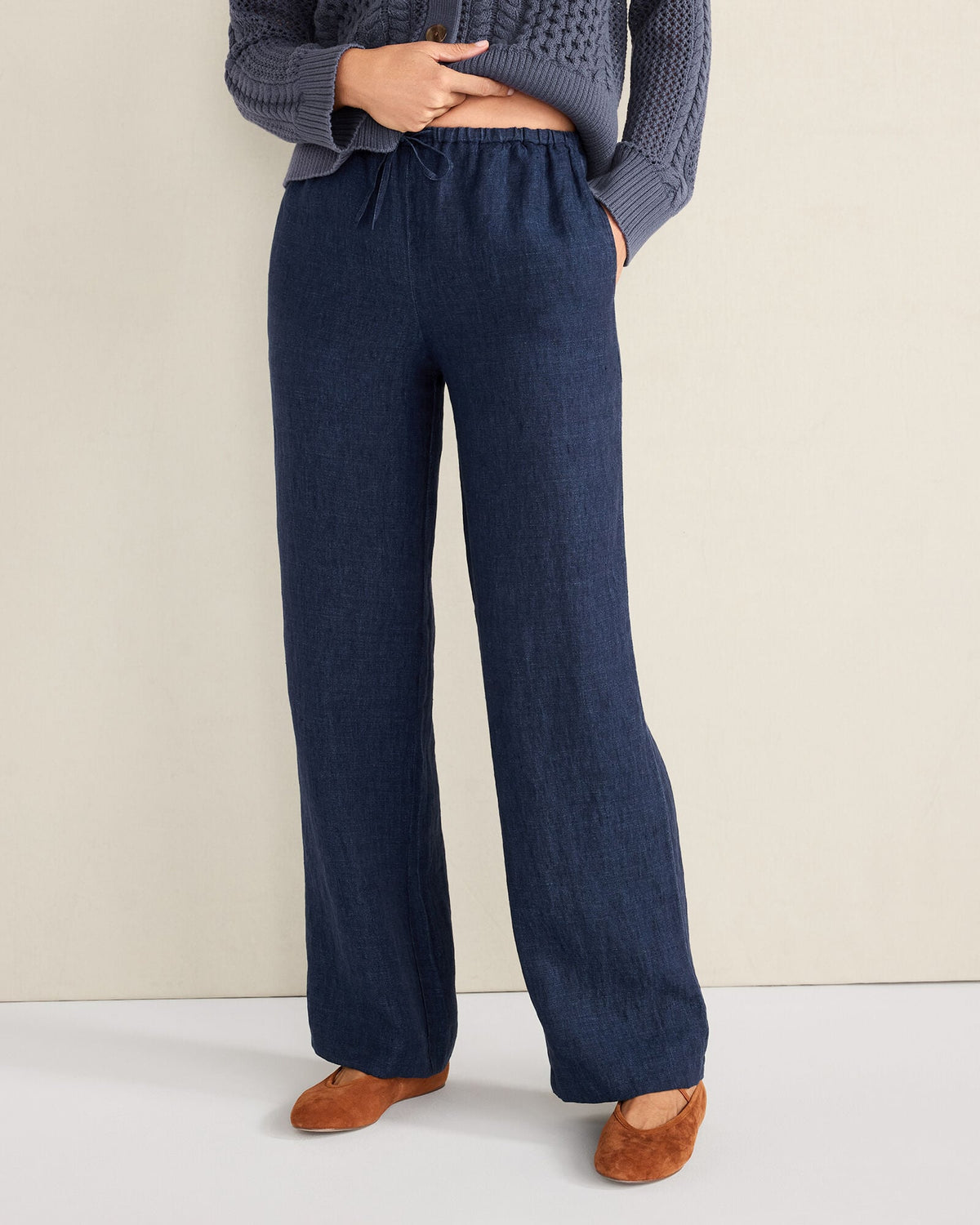 Talbots LINEN STRAIGHT LEG PANTS