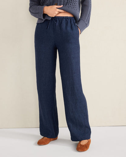 Talbots LINEN STRAIGHT LEG PANTS