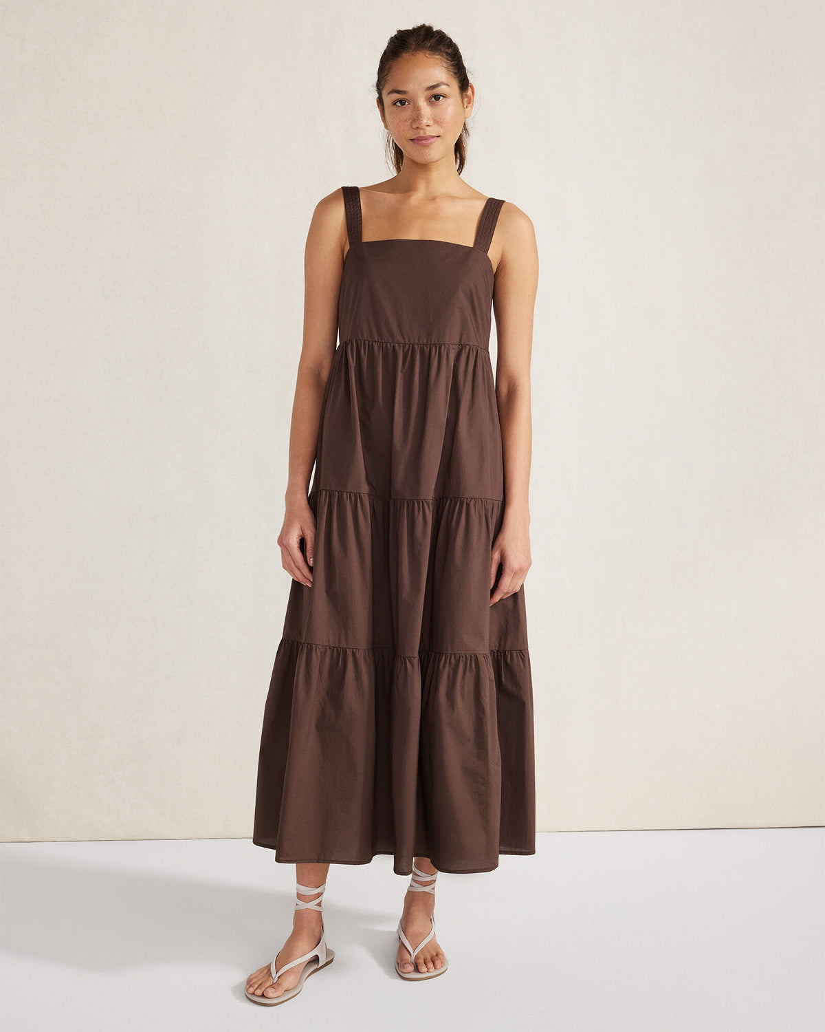 Talbots ORGANIC COTTON POPLIN MIDI DRESS
