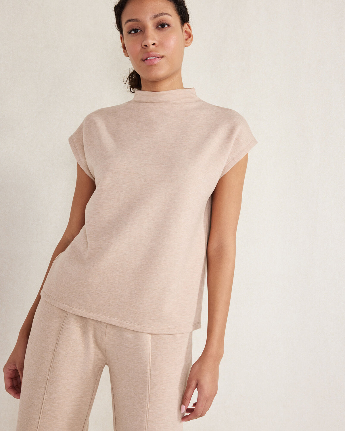 Talbots FLEECE FUNNEL NECK TOP