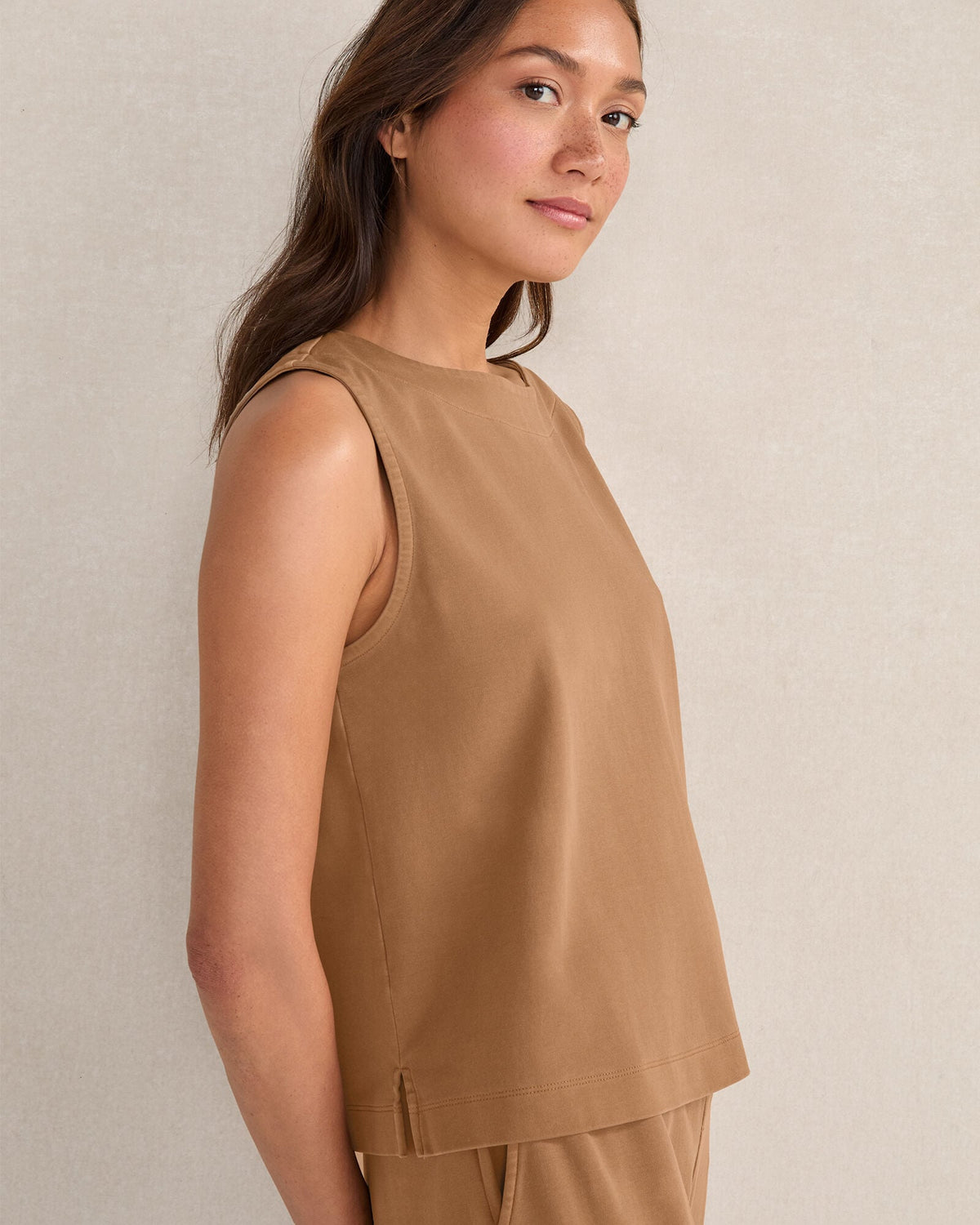 Talbots ORGANIC COTTON INTERLOCK SLEEVELESS TOP