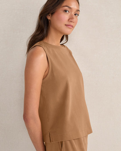 Talbots ORGANIC COTTON INTERLOCK SLEEVELESS TOP