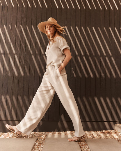 Talbots LINEN WIDE LEG PANTS