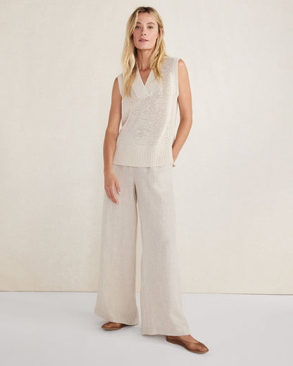 Talbots LINEN WIDE LEG PANTS