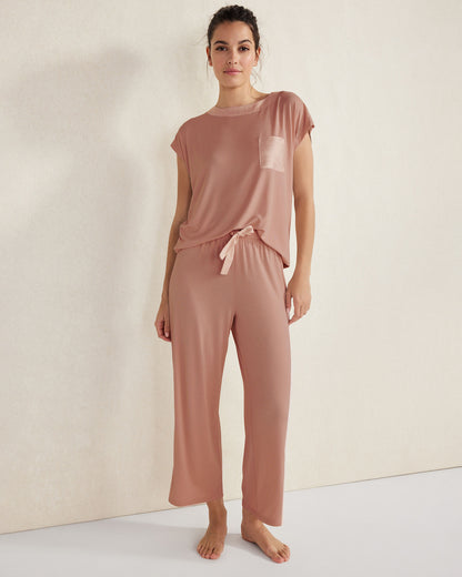 Talbots CALM & COOL CROPPED WIDE LEG SLEEP PANTS