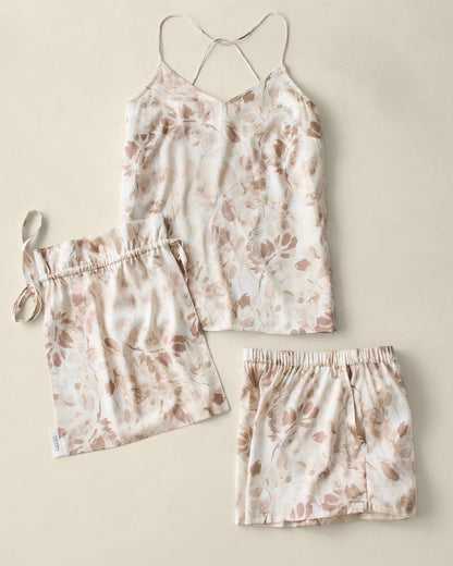 Talbots WASHABLE SILK CAMI TRANQUIL FLORAL SLEEP SET