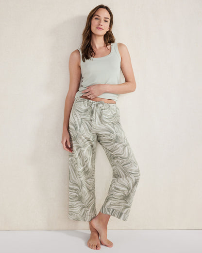 Talbots ORGANIC COTTON LINEN WATERCOLOR PAJAMA PANTS