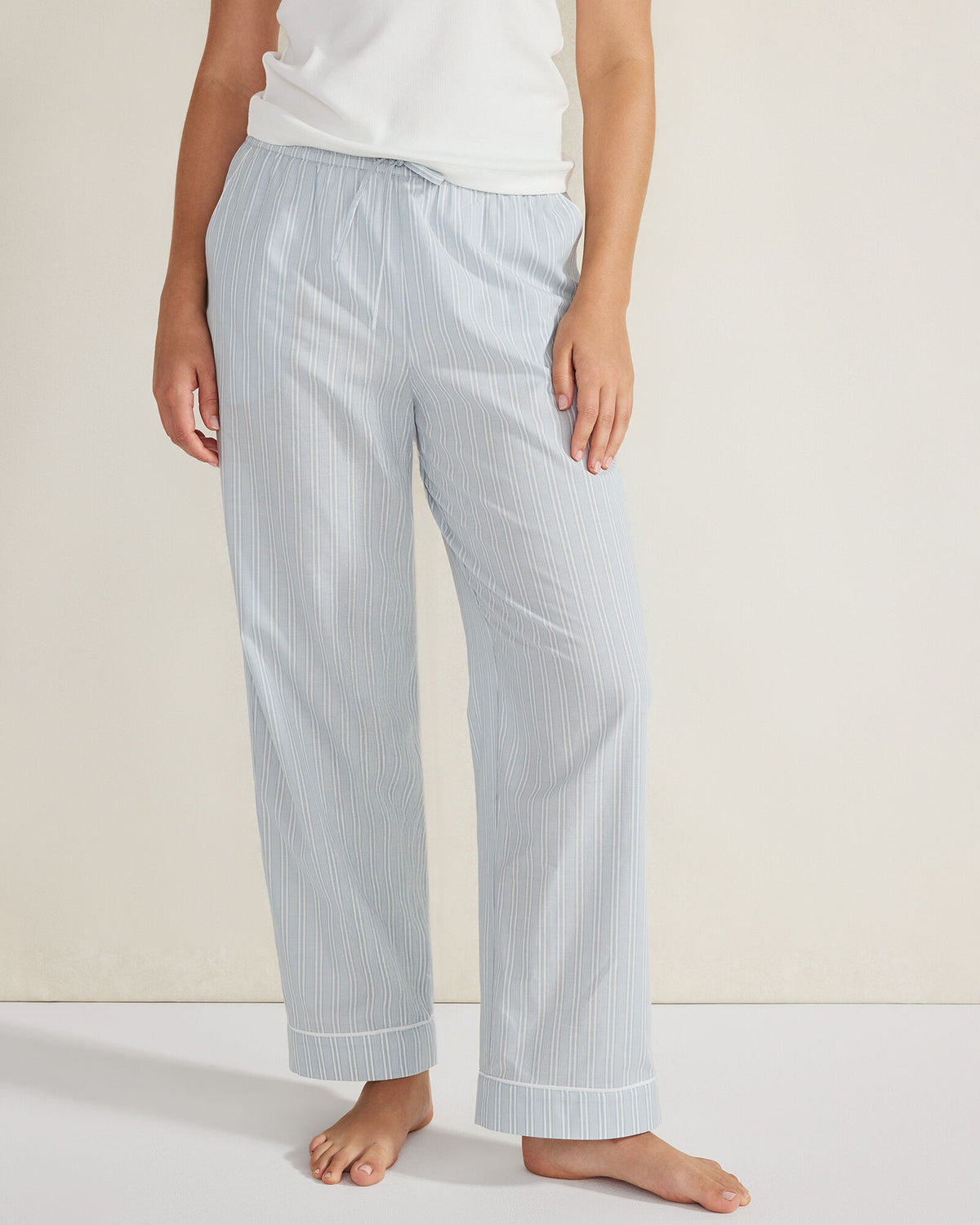 Talbots ORGANIC COTTON POPLIN STRIPED PAJAMA PANTS